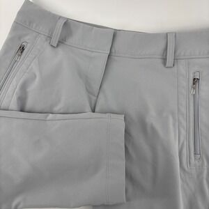 Adidas Golf Pants Womens 4 Grey Excellent Slim Performance Stretch Zip Pockets